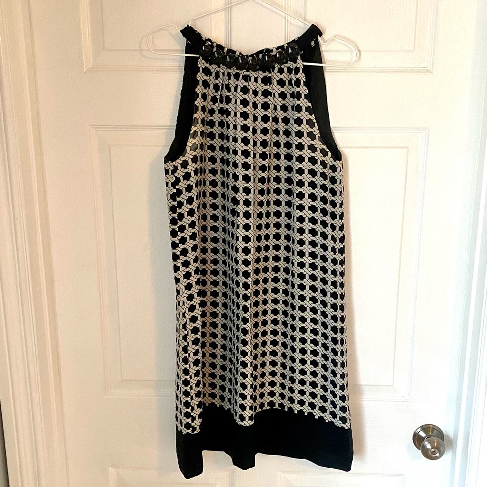 Shoshanna B&W halter dress with bow - women's sz 8